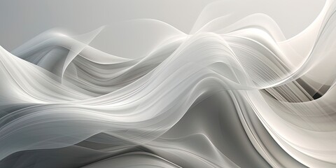 White abstract waves in black and white