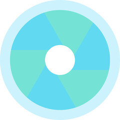 eye shutter flat icon