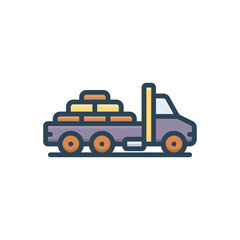 Plakat Color illustration icon for carrier 