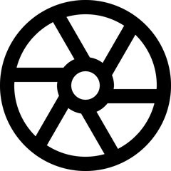 Obraz premium eye shutter black outline icon