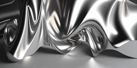Silver foil background with light reflections