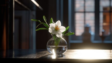 flowers in a vase HD 8K wallpaper Stock Photographic Image