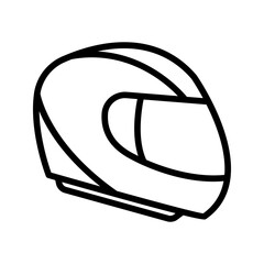 Racing helmet. monochrome icon color editable