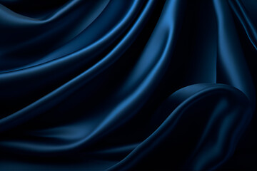 Obraz premium Smooth elegant dark blue silk or satin luxury cloth texture can use as abstract background. Luxurious background design