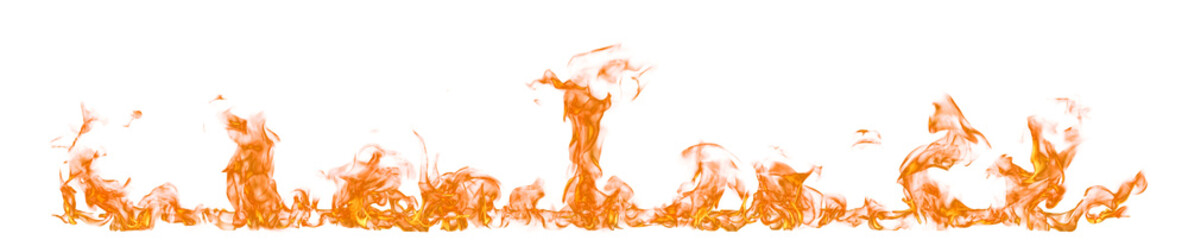 Fire flame on transparent background isolated png.