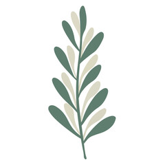  Hand-draw leaves in gouache digital illustration style