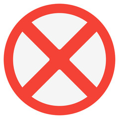 No parking icon in flat style, use for website mobile app presentation