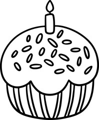 Birthday cake candle desert