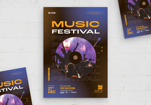 Music Event Flyer Poster Layout