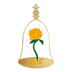 Orange Rose In A Glass © GloryStarDesigns