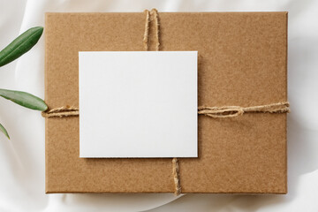 Delicately white silk background, white A4, A6 paper cards, business cards and flyers for a cosmetic company, beauty industry. Soft background, gentle colors. Generative AI