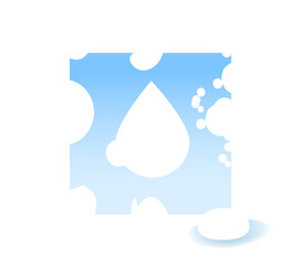 Obraz premium Water bubble on an isolated background.