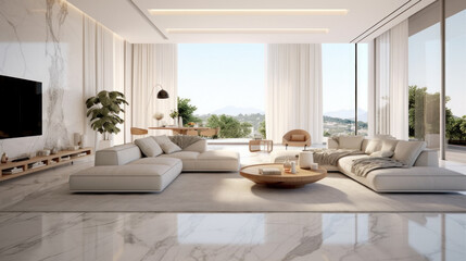 Fototapeta premium Beautiful living room interior