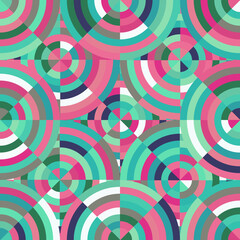 abstract original geometric seamless pattern - circles illustration - 615035045