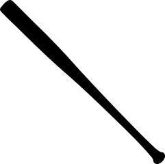 Baseball bat in black and white
