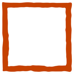 Abstract frame banner. Hand drawn square on white background. Boho border tiles can be used as a pattern. Torn edge texture rectangles. Vector illustration for prints, decoration, interior posters