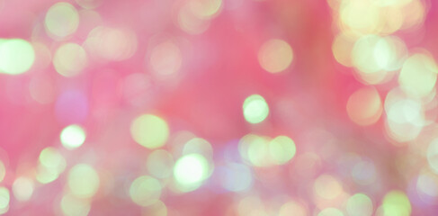 Fototapeta premium Abstract bokeh lights with pink blurred light background