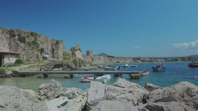 bourtzi of methoni castle in greece
