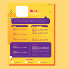 Professional CV resume template design