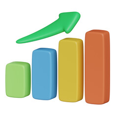 Growth Profit Graph 3d