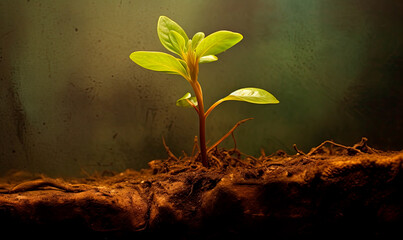 growing plant, generative ai