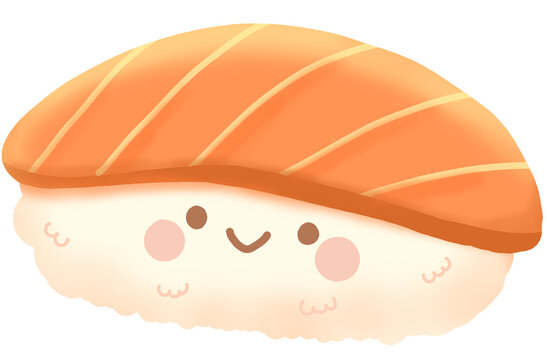 Cute sake nikiri sushi