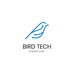 modern minimalist bird logo design 
