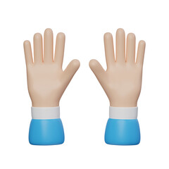 raise hand gesture 3d