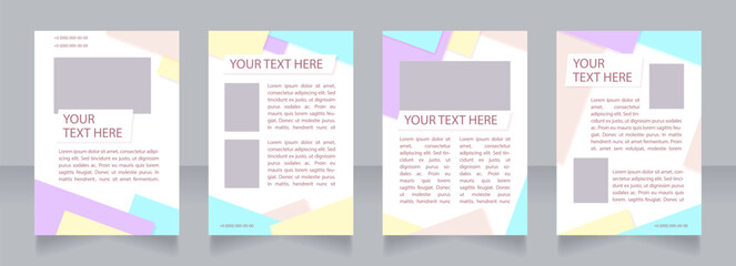 Advocacy service promotion blank brochure layout design. Lawyer. Vertical poster template set with empty copy space for text. Premade corporate reports collection. Editable flyer paper pages
