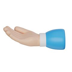 open palm hand gesture 3d