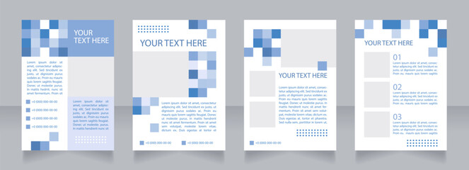 Learning center for kids promotion blank brochure layout design. Vertical poster template set with empty copy space for text. Premade corporate reports collection. Editable flyer paper pages
