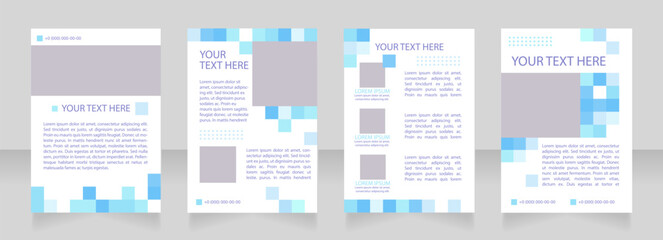 Travel tours promotion blank brochure layout design. Advertising leaflet. Vertical poster template set with empty copy space for text. Premade corporate reports collection. Editable flyer paper pages