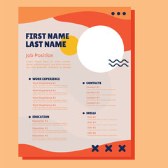 Professional CV resume template design