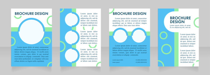 Advertising swimming pool blank brochure layout design. Spa promotion. Vertical poster template set with empty copy space for text. Premade corporate reports collection. Editable flyer paper pages