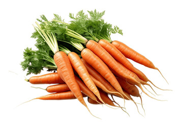 Bunch of Orange Carrots on Transparent Background, AI