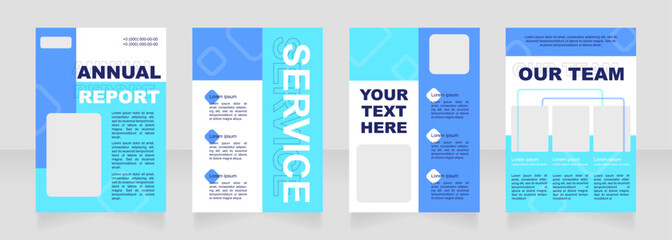 Modern medical blank brochure layout design. Medical and hospital info. Vertical poster template set with empty copy space for text. Premade corporate reports collection. Editable flyer paper pages