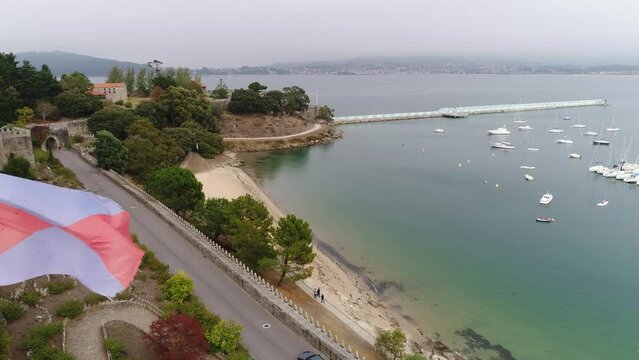 Baiona Castle and Fortress Aerial View