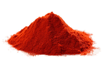 Red Chili Pepper Powder Transparent Isolated Spice. AI