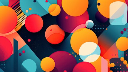 Obraz premium illustration, colorful geometric background, ai generative.
