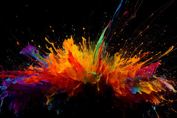 colour explosion, colour splash, vibrant colour. abstract background. gennerated ai