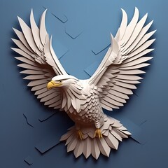 flying eagle paper style Generative AI