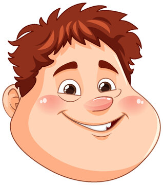 Happy chubby boy face