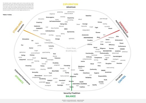 Limbic Maps illustrate the neuro-scientific findings of Hans-Georg Heusel in regards to the limbic system and it effects on our emotional systems.