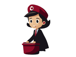 character of person with a bag