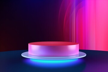 Abstract colorful podium background. Product presentation, show cosmetic product, mock up Podium,multicolor stage pedestal and  platform.