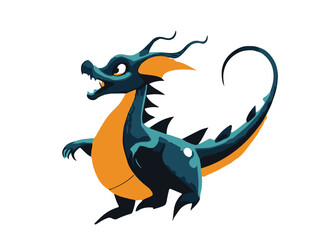 Naklejka premium illustration of a cartoon dragon