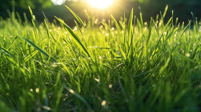 grass and sun HD 8K wallpaper Stock Photographic Image
