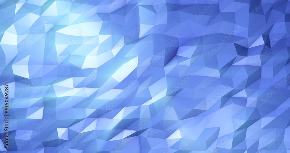 Poster abstract blue low poly triangular mesh background
