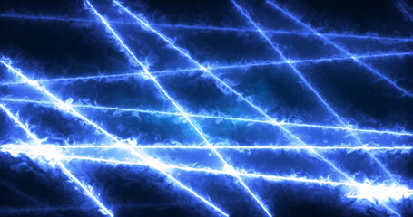 Abstract blue energy lines magical glowing background