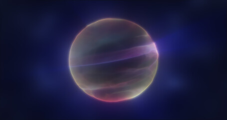 Abstract energy sphere round glowing magical digital futuristic space background